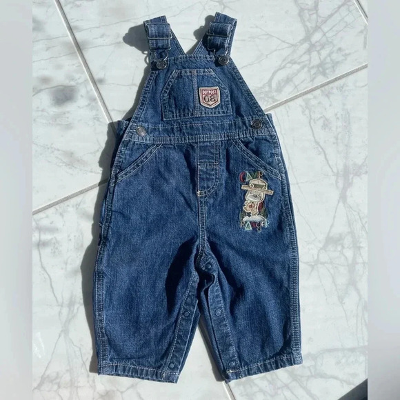 Vintage Denim Overall 6-9 month - Picture 1 of 4